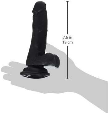 RealRock by Shots - Realistic Penis - 7 Inch - With Balls - Black
